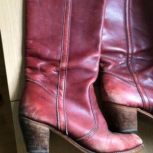 Dex Vintage Red Leather Boots